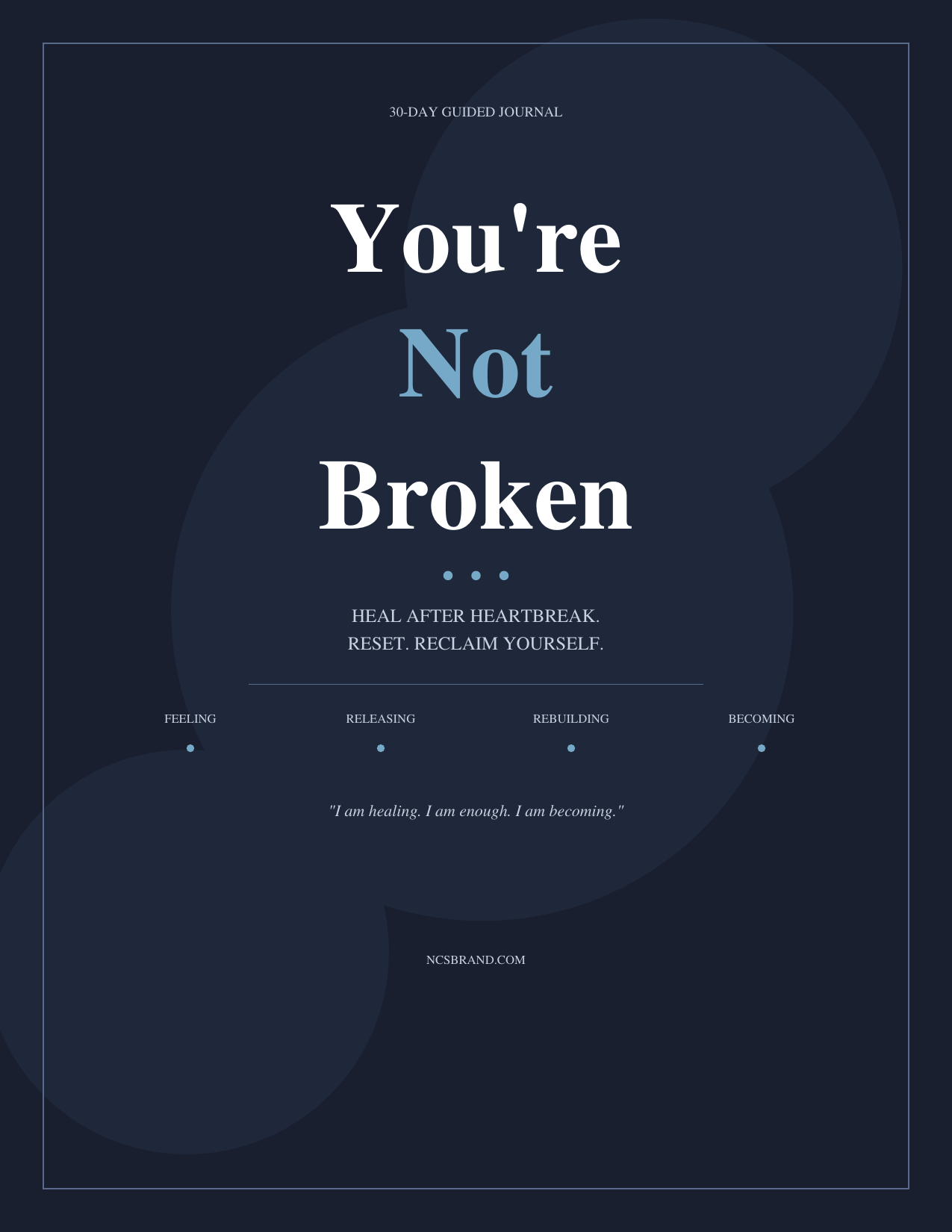 You’re Not Broken | 30-Day Guided Heartbreak Recovery Journal & Self-Discovery Digital Workbook